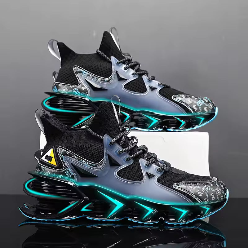 Futuristic Chunky Sole Running Sneakers