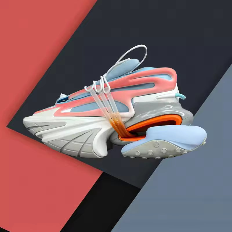 Futuristic Couple Chunky Sports Sneakers
